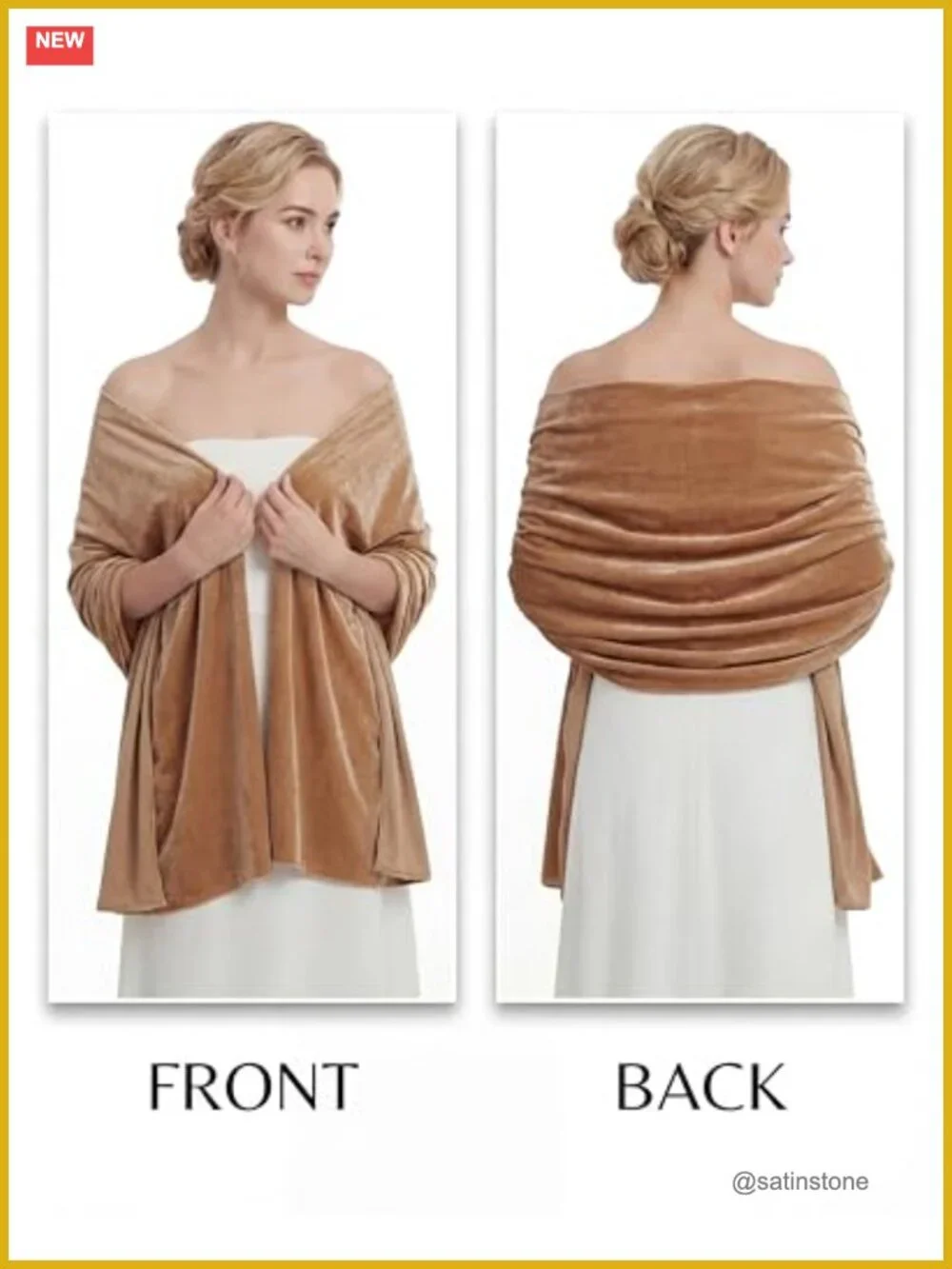 Velvet Scarf Shawl Wrap for Evening Dresses Wedding Bridal Cover Up